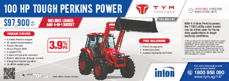 TYM T1003 Cabin Package oe 15.2